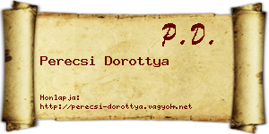 Perecsi Dorottya névjegykártya